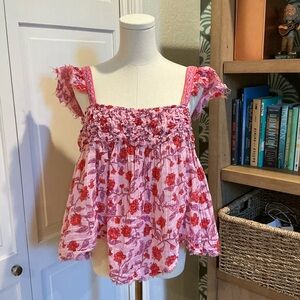 Floral Pink Free People Top